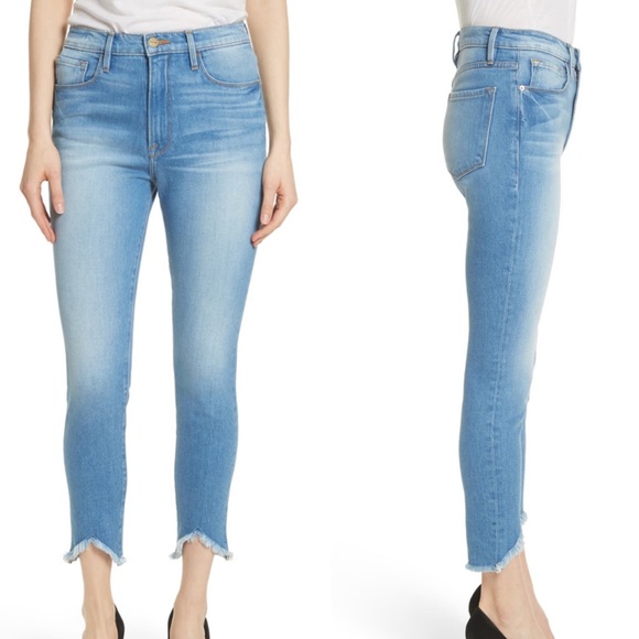 Frame Denim Denim - Frame High Waist Skinny Cigarette Cropped Jeans